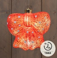 Glasfigur 15LED Warm Weiß - verschiedene Motive