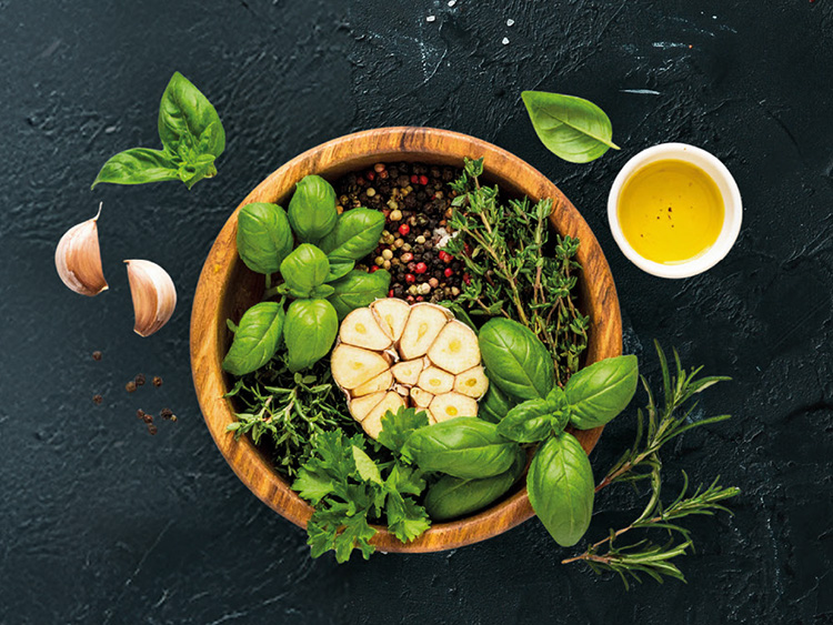 Kräuter Knoblauch Öl