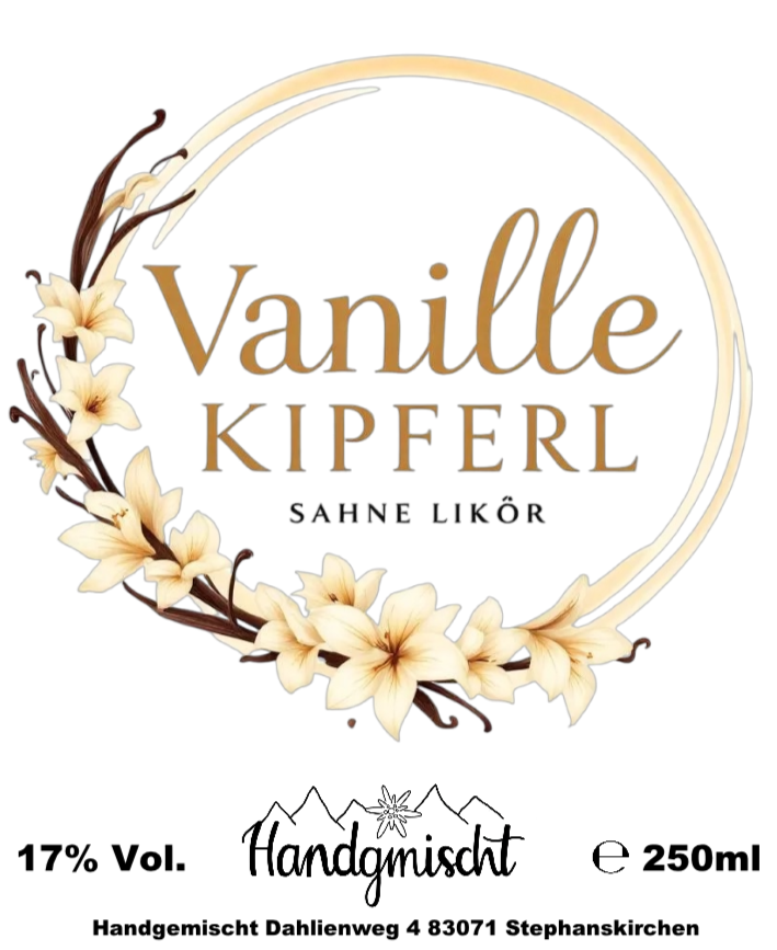 Vanille-Kipferl-Sahne-Likör 17% vol